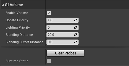 DDGI volume settings panel DDGI volume settings panel